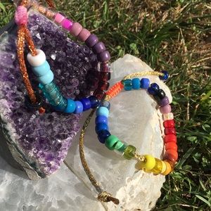Colorful Pony Bead bracelet- “sunrise” bracelet